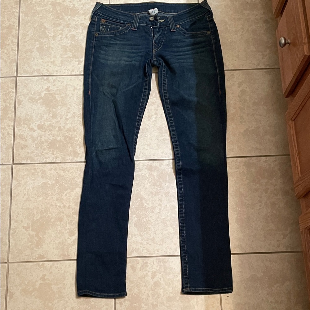 True Religion Women's Deep Indigo Skinny Jeans